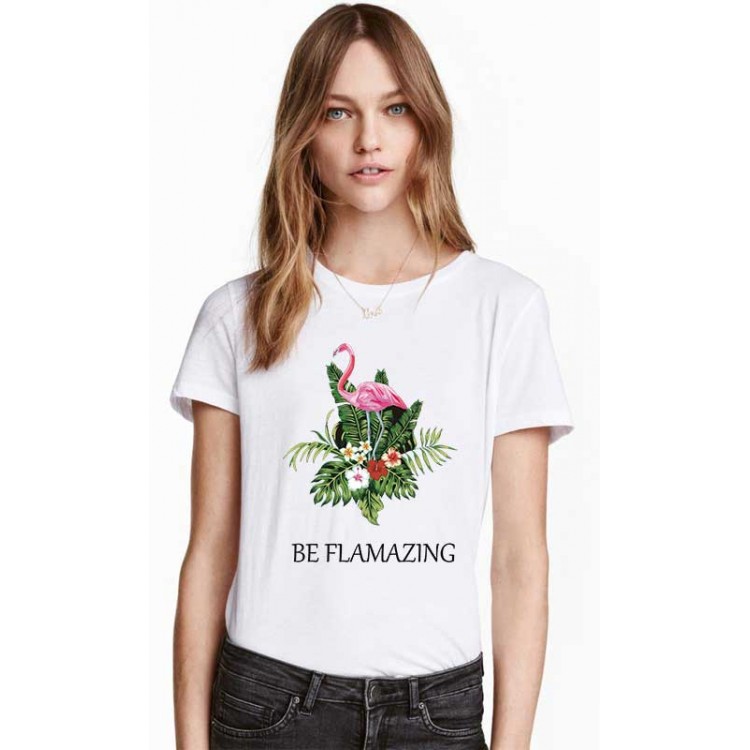 Tricou dama alb - Be Flamazing Tricou dama alb - Be Flamazing