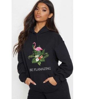Hanorac dama negru - Be Flamazing