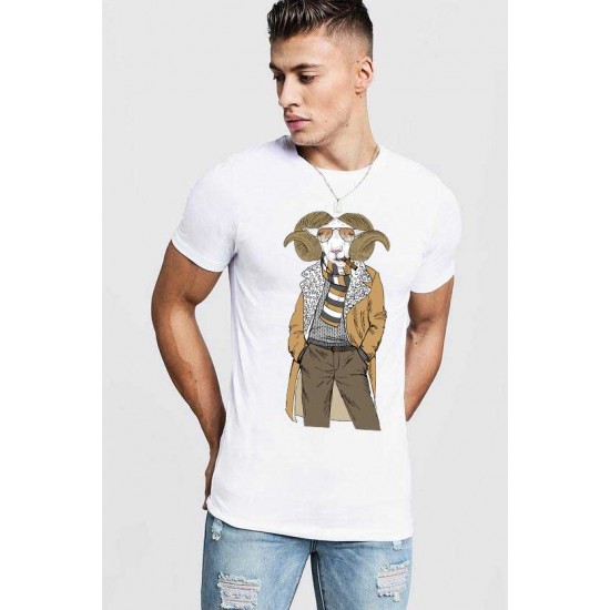 Tricou barbati alb - Berbec Fashion Tricou barbati alb - Berbec Fashion