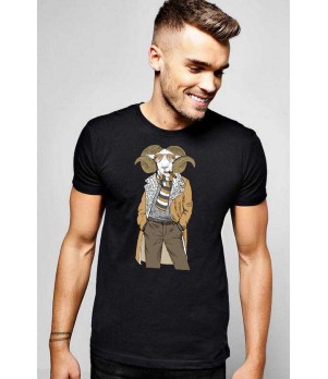 Tricou barbati negru - Berbec Fashion