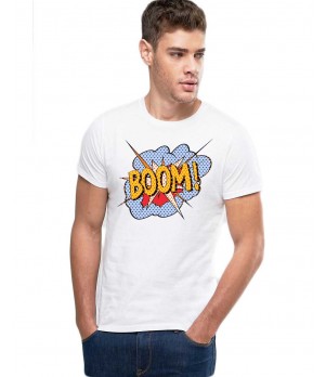  Tricou barbati alb - Boom