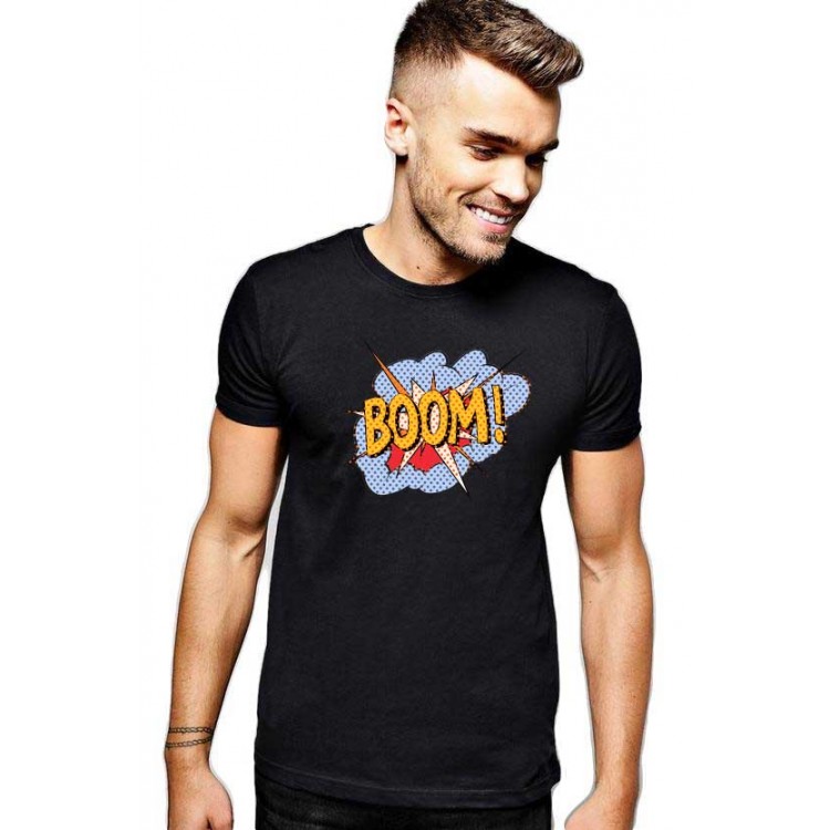 Tricou barbati negru - Boom