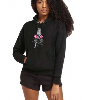Hanorac dama negru - Bunny Fashion