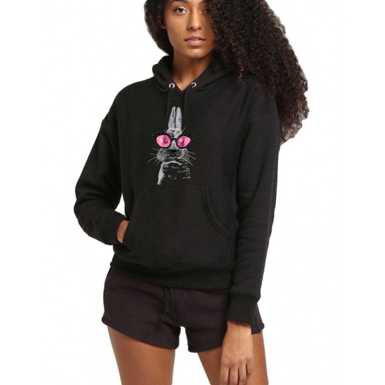 Hanorac dama negru - Bunny Fashion Hanorac dama negru - Bunny Fashion