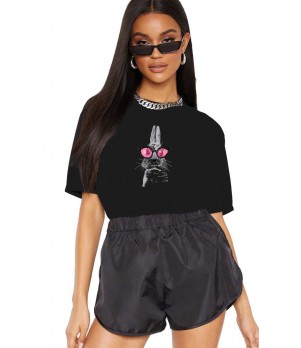 Tricou dama negru - Bunny Fashion