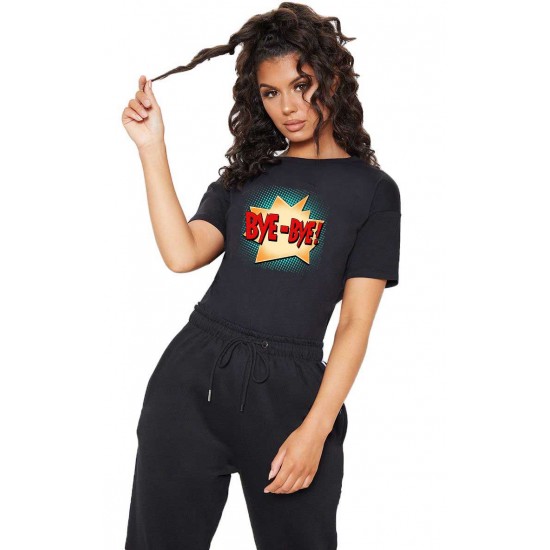 Tricou dama negru - Bye Bye Tricou dama negru - Bye Bye