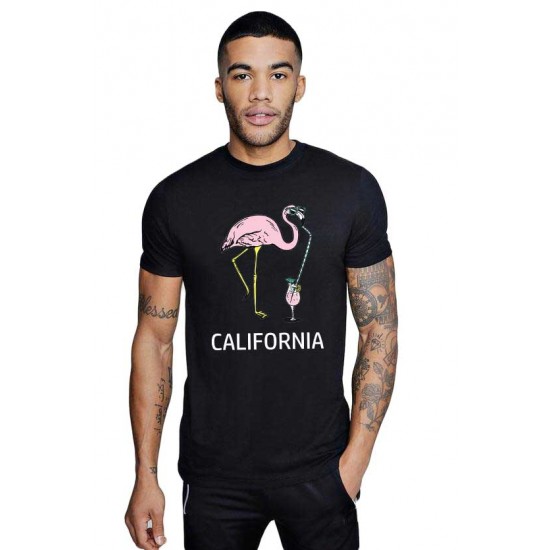 Tricou barbati negru - California Tricou barbati negru - California