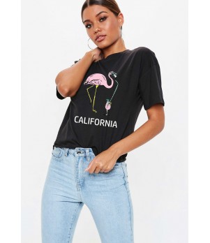Tricou dama negru - California