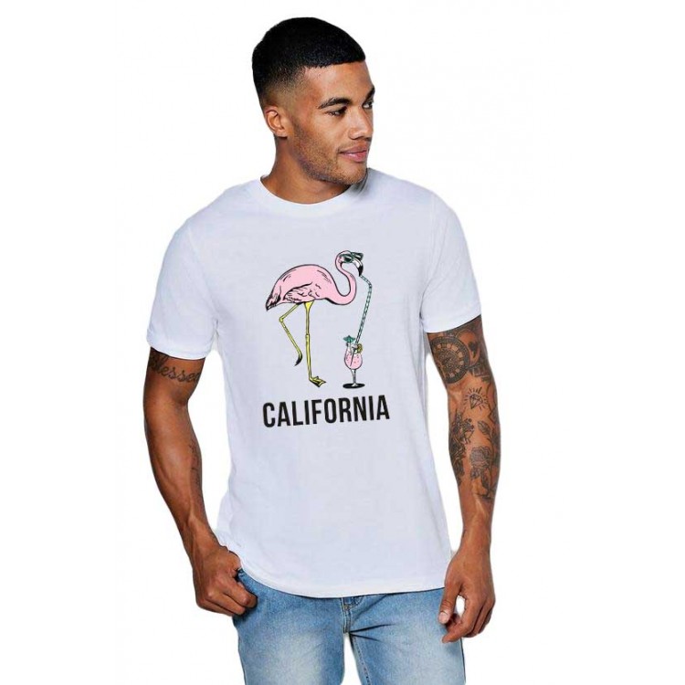 Tricou barbati alb - California Tricou barbati alb - California