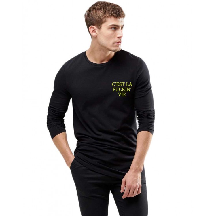Bluza barbati neagra - C'est la vie Bluza barbati neagra - C'est la vie