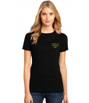 Tricou dama negru - C'est la vie