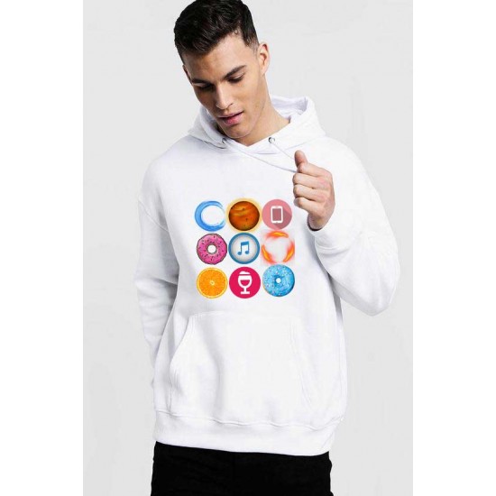Hanorac Barbati Alb - Circle Hanorac Barbati Alb - Circle