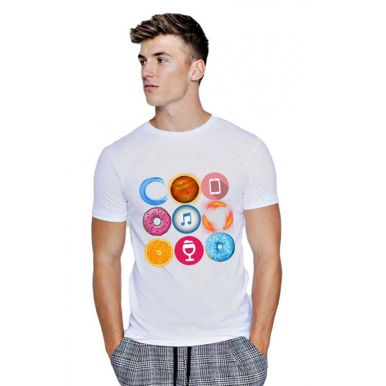 Tricou barbati alb - Circle Tricou barbati alb - Circle