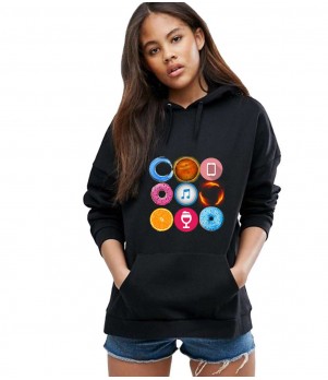 Hanorac dama negru - Circle