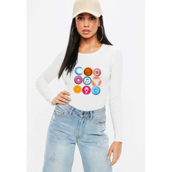 Bluza dama alba - Circle Bluza dama alba - Circle