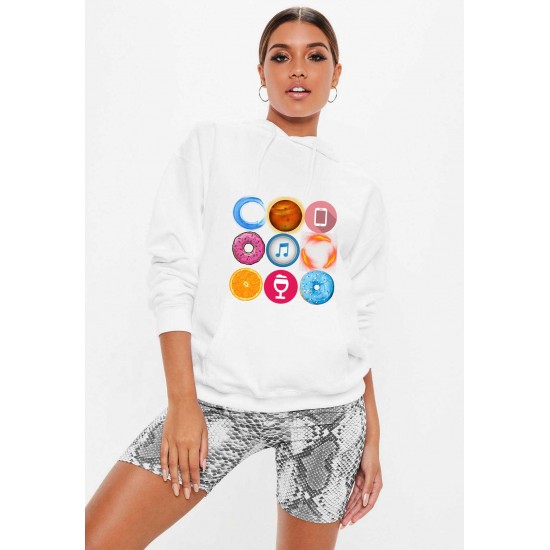 Hanorac dama alb - Circle Hanorac dama alb - Circle