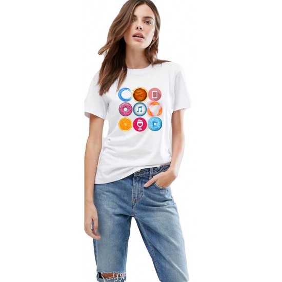 Tricou dama alb - Circle Tricou dama alb - Circle