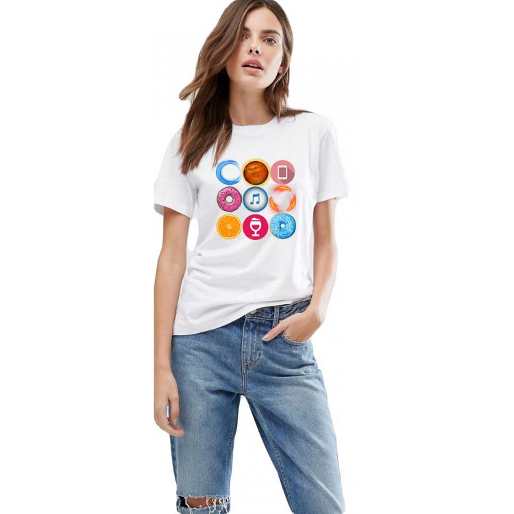 Tricou dama alb - Circle Tricou dama alb - Circle