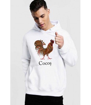 Hanorac Barbati Alb - Cocos
