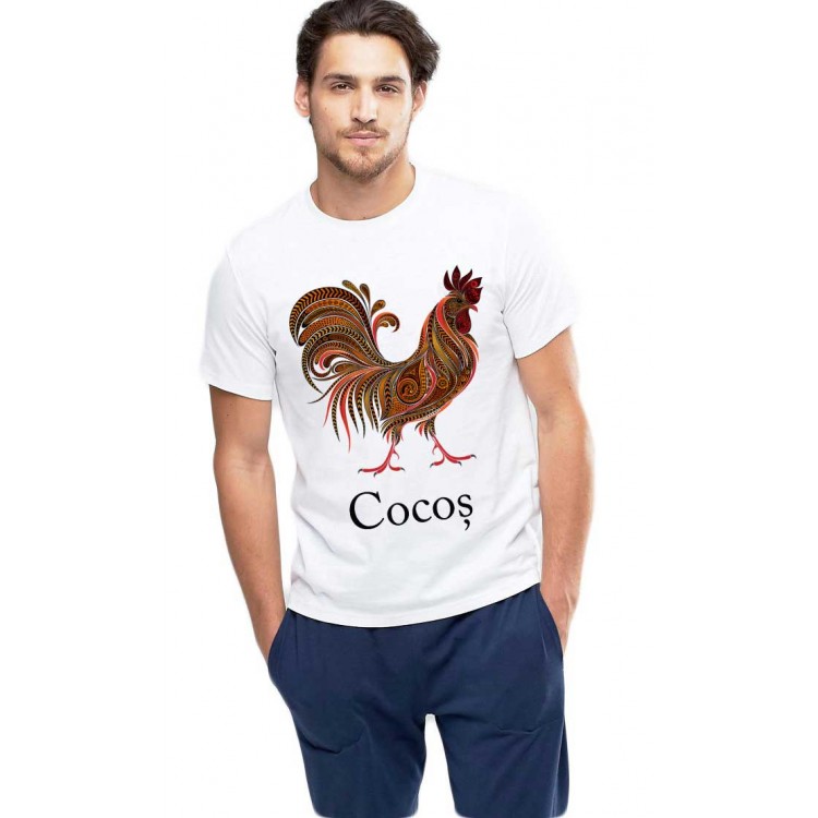 Tricou barbati alb - Cocos Tricou barbati alb - Cocos