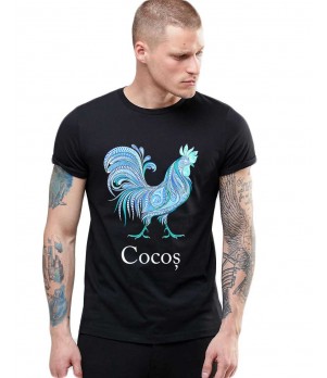 Tricou barbati negru - Cocos