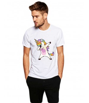 Tricou barbati alb - Cool Unicorn
