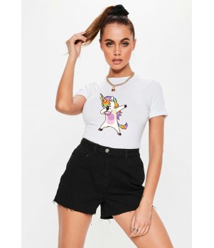 Tricou dama alb -  Cool Unicorn