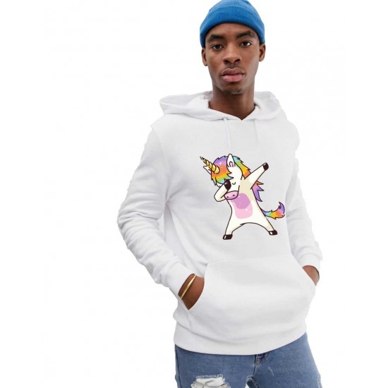 Hanorac Barbati Alb - Cool Unicorn Hanorac Barbati Alb - Cool Unicorn