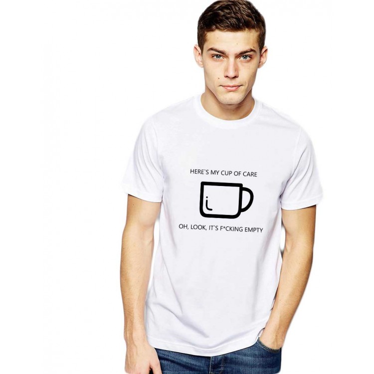 Tricou barbati alb - Cup of care Tricou barbati alb - Cup of care