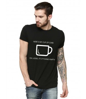 Tricou barbati negru - Cup of care