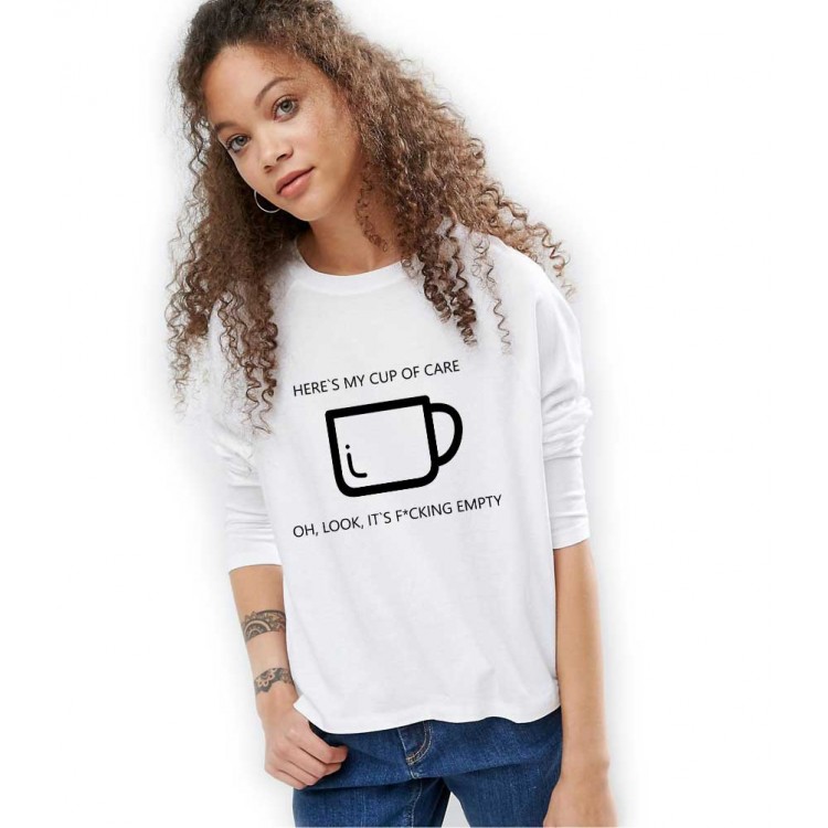 Bluza dama alba - Cup of care Bluza dama alba - Cup of care