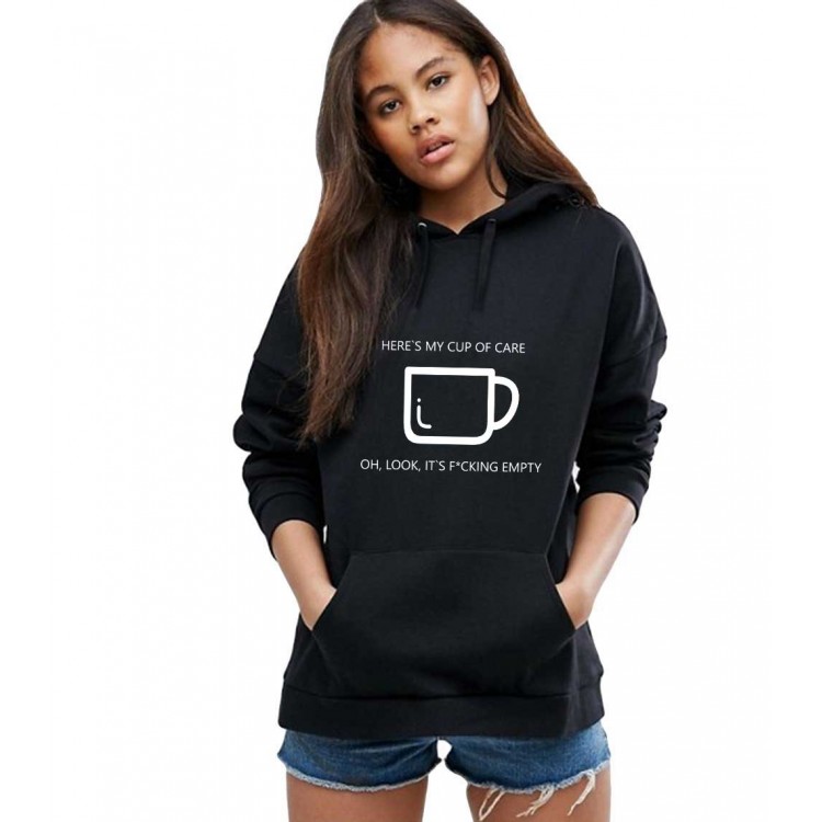 Hanorac dama negru - Cup of care Hanorac dama negru - Cup of care