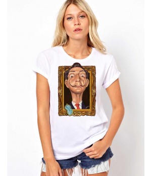 Tricou dama alb - Dali - Frame
