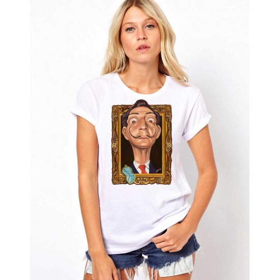 Tricou dama alb - Dali - Frame Tricou dama alb - Dali - Frame