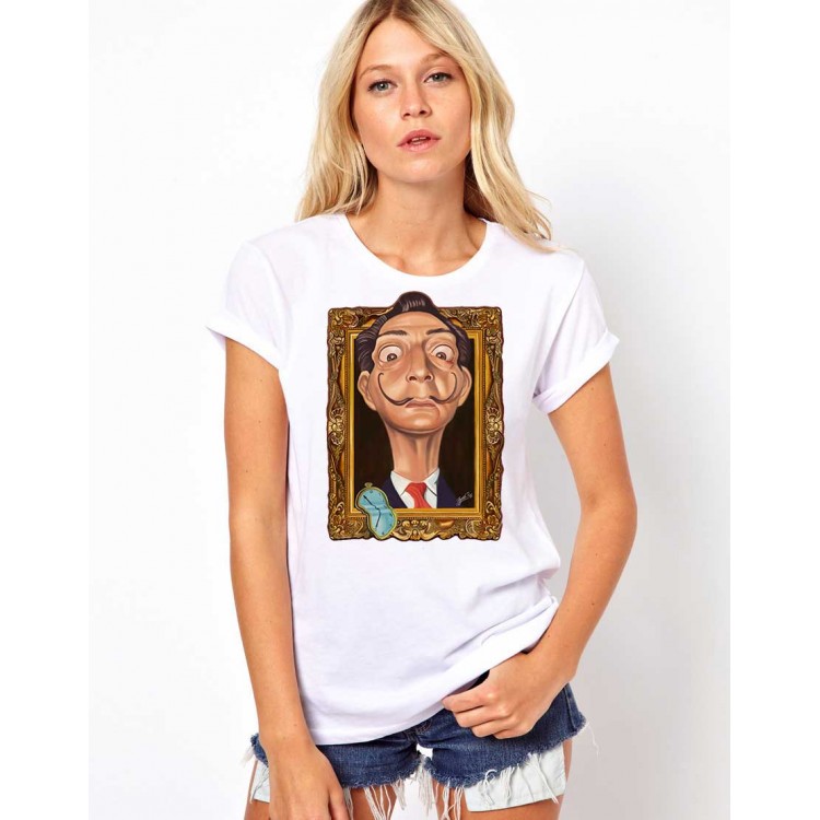 Tricou dama alb - Dali - Frame Tricou dama alb - Dali - Frame