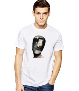 Tricou barbati alb - Dali - Globul