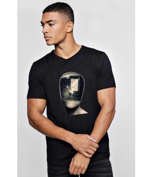 Tricou barbati negru - Dali - Globul