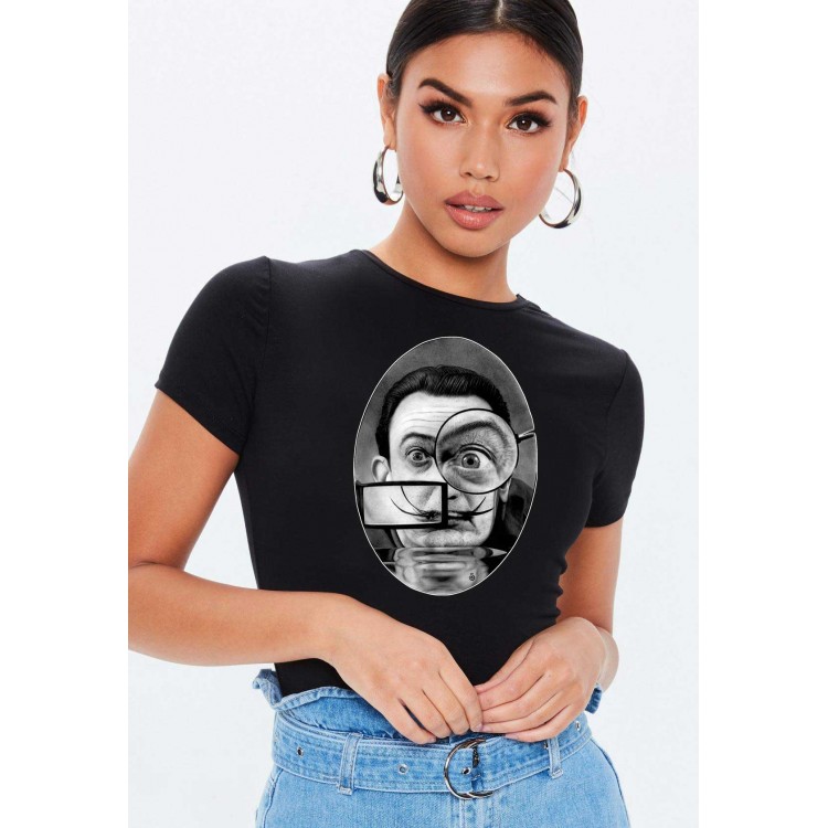 Tricou dama negru - Dali - The Watcher Tricou dama negru - Dali - The Watcher