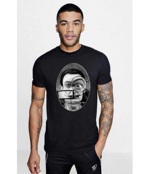 Tricou barbati negru - Dali - The Watcher