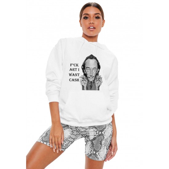 Hanorac dama alb - Dali - I want CASH Hanorac dama alb - Dali - I want CASH