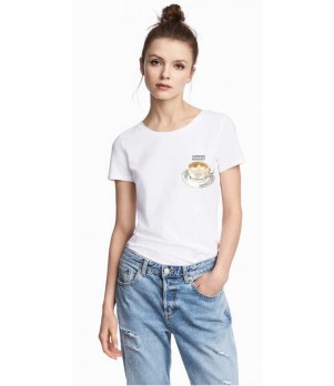 Tricou dama alb - Espresso Yourself I