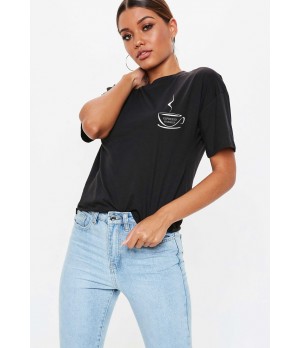 Tricou dama negru - Espresso Yourself II