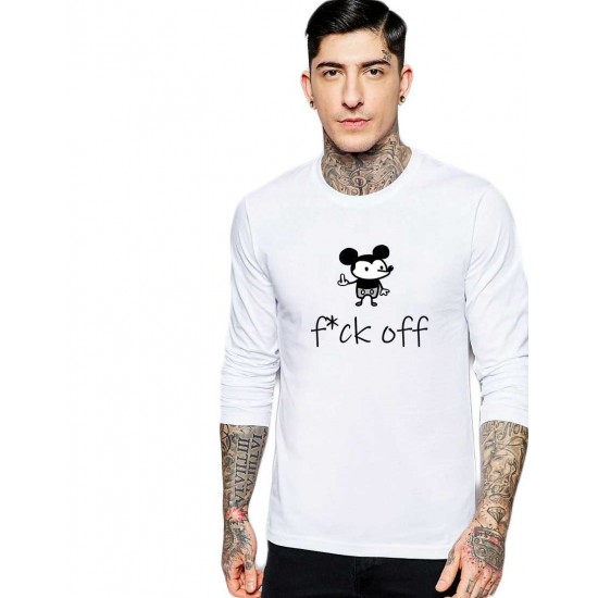 Bluza barbati alba - f*ck off Mickey Mouse Bluza barbati alba - f*ck off Mickey Mouse