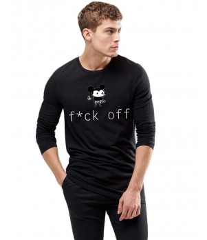 Bluza barbati neagra - f*ck off Mickey Mouse