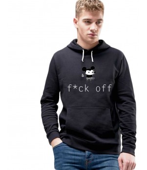 Hanorac Barbati Negru - f*ck off Mickey Mouse