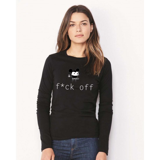 Bluza dama neagra - f*ck off Mickey Mouse Bluza dama neagra - f*ck off Mickey Mouse