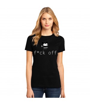 Tricou dama negru - f*ck off Mickey Mouse