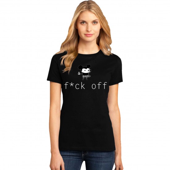 Tricou dama negru - f*ck off Mickey Mouse Tricou dama negru - f*ck off Mickey Mouse