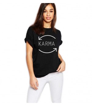 Tricou dama negru - Karma