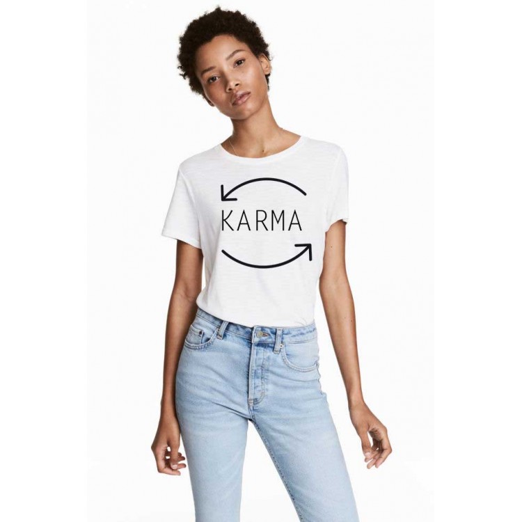 Tricou dama alb - Karma Tricou dama alb - Karma